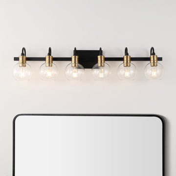 Marais Iron/Glass Rustic Vintage LED Vanity Light